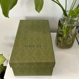 Gucci Olive Green Patterned Shoe Box